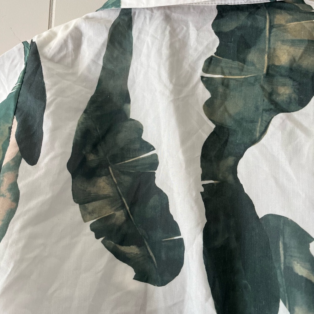Tropical Leaf Print Women's Top - Picture 8 of 8